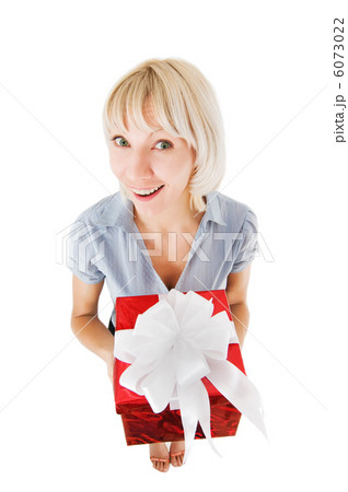 woman with gift woman with gift 6073022