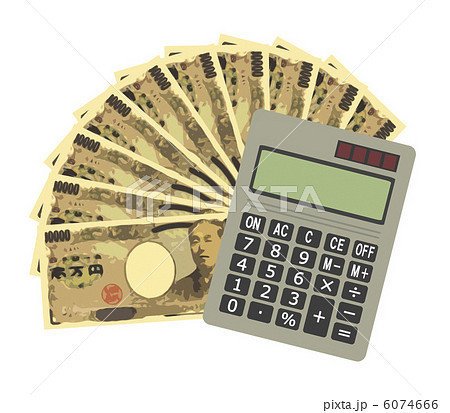 電卓と万札 6074666