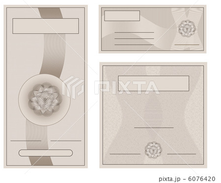raster Coupon Certificate collection paper vector template 6076420