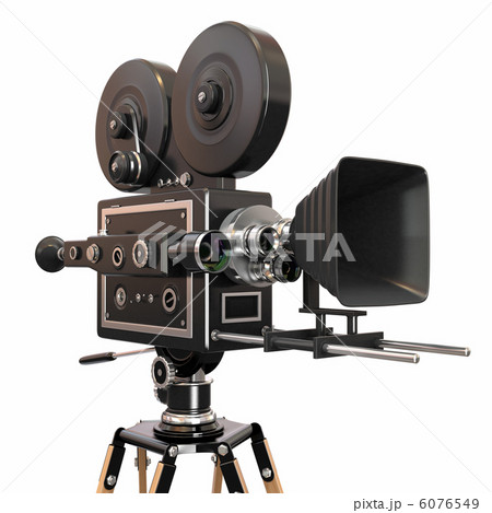 Vintage movie camera on white background. 3d Vintage movie camera on white background. 3d 6076549