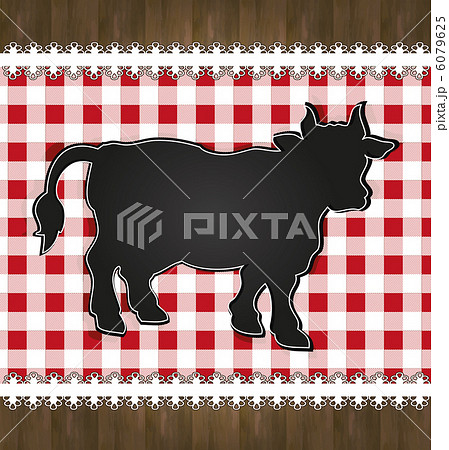 raster blackboard menu tablecloth lace cow bull 6079625