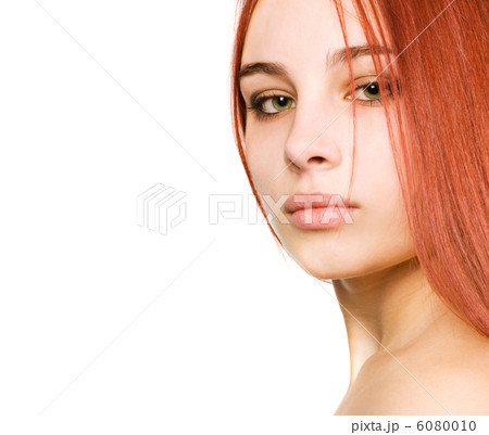 Sexy girl with green eyes and red hair 6080010
