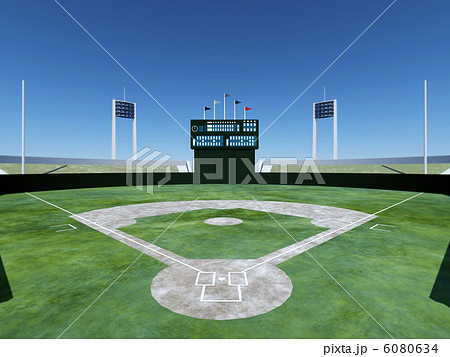 ベースボールパーク 野球場のイラスト素材
