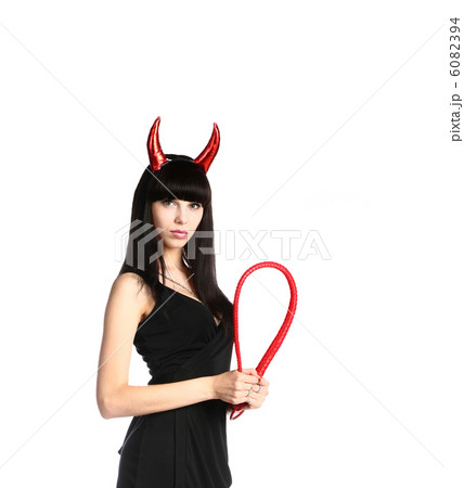 young girl in Devil costume young girl in Devil costume 6082394