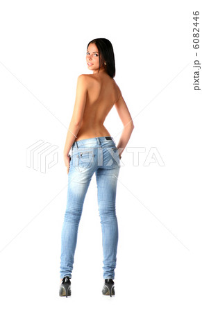sexy brunette in jeans 6082446
