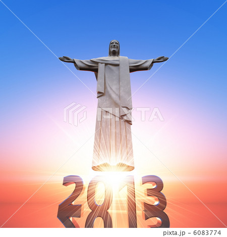 2013年号とキリスト像 6083774