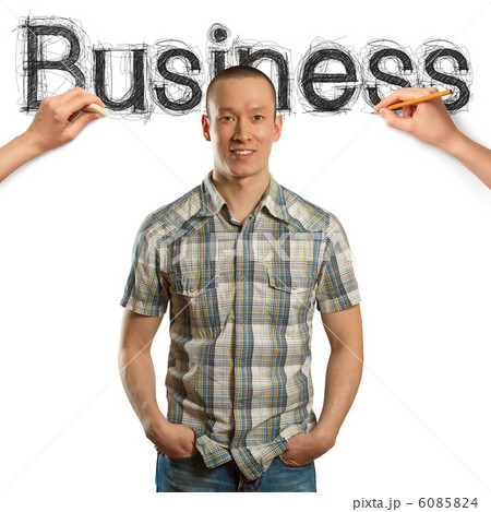 sketch word business with businessman sketch word business with businessman 6085824
