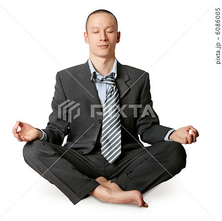 businessman in lotus pose meditating businessman in lotus pose meditating 6086005