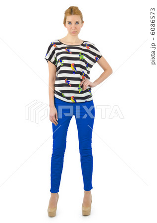 Fashion concept with model on white 6086573