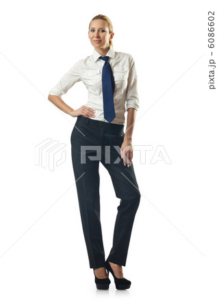 Young businesswoman isolated on white Young businesswoman isolated on white 6086602