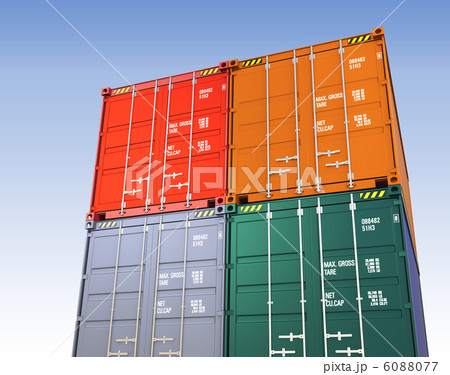 積み上げたコンテナ 6088077