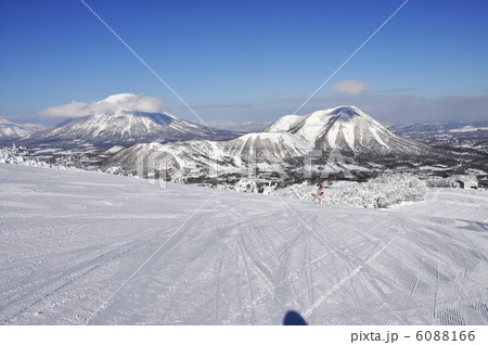 北海道のスキー場　ルスツリゾートの絶景 6088166