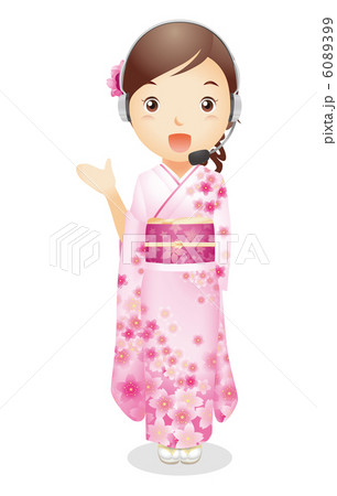 振袖姿の女性イラスト 振袖姿の女性イラスト 6089399
