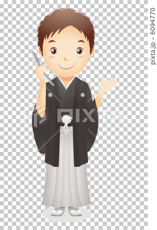 Male illustration of haori and hakama Male illustration of haori and hakama 6094770
