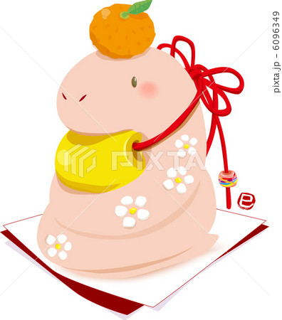 鏡餅のヘビon懐紙 6096349