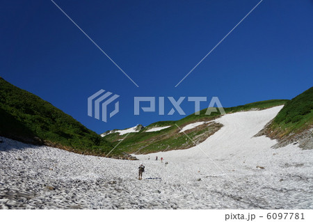 剱沢雪渓を見上げる 剱沢雪渓を見上げる 6097781