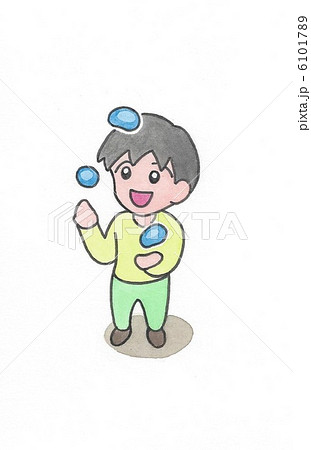お手玉をする男の子 6101789