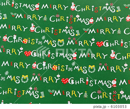 クリスマス背景 緑の写真素材