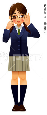 女子学生のイラスト素材