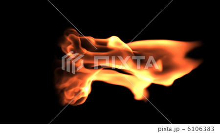 Fire flames close up against black 6106383