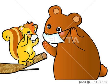 大きいマスク 小さいマスクのイラスト素材