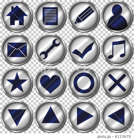 16 types of metal icons - Stock Illustration [6113678] - PIXTA