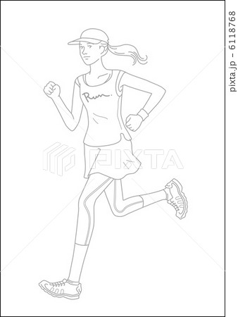 女性ランナー 女性ランナー 6118768