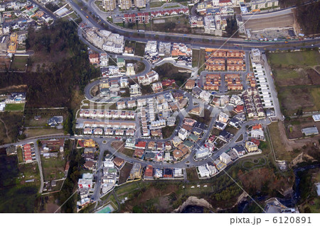 Aerial view over suburban development in Quito, Ecuador Aerial view over suburban development in Quito, Ecuador 6120891