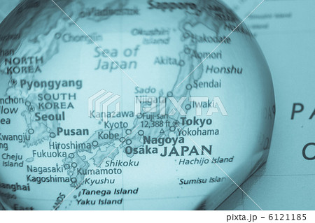 ビジネスイメージ(世界地図レトロ調-日本) 6121185