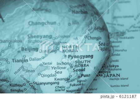 ビジネスイメージ(世界地図レトロ調-朝鮮半島) 6121187