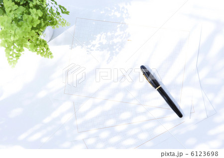 原稿用紙と万年筆 6123698