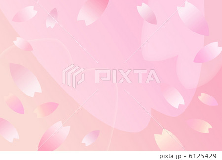 桜の花びらが舞うイメージのイラスト素材 6125429 Pixta