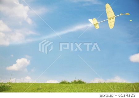 空を舞う模型飛行機 空を舞う模型飛行機 6134325