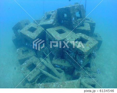 漁礁　沖縄　海　ブロック 6134546
