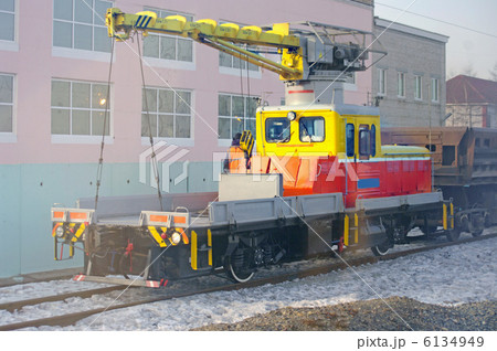 A special self-propelled rail car repair tracks 6134949