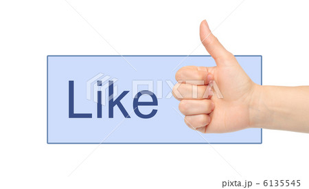 Like button with woman hand on white background Like button with woman hand on white background 6135545