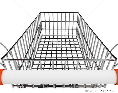 Shopping basket over white background 6135931