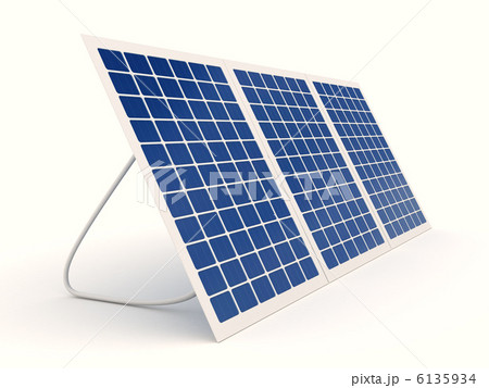 Solar battery over white background 6135934
