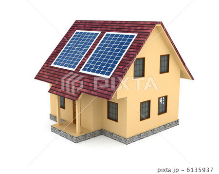 Solar battery over white background 6135937