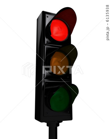 Traffic light over white background 6135938