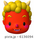 赤鬼　節分　鬼の面　 6136094