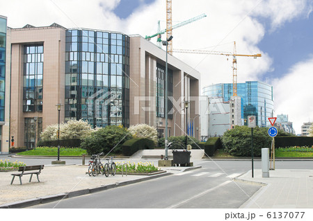 New buildings in Brussels. The European Parliament, Belgium New buildings in Brussels. The European Parliament, Belgium 6137077