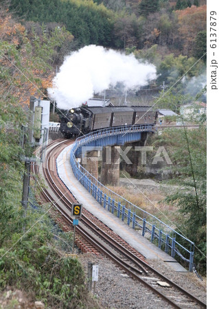 鉄橋を爆走するSL奥久慈清流ライン号 鉄橋を爆走するSL奥久慈清流ライン号 6137879