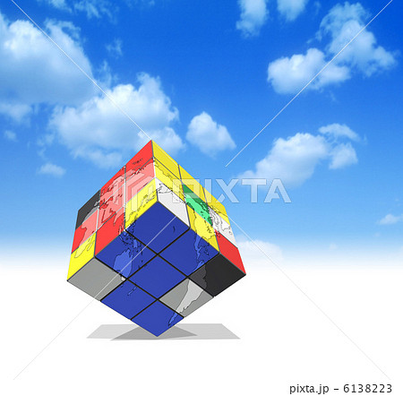 世界地図とルービックキューブ 6138223