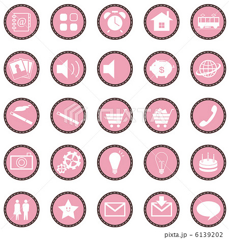 Cute Icon Pink Stock Illustration