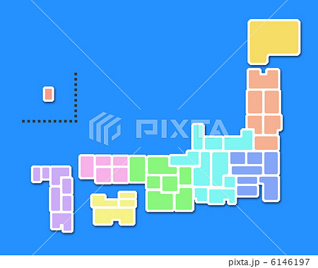 日本地図（青バック） 6146197