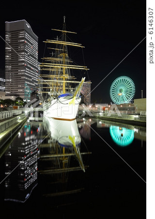日本丸 みなとみらい 横浜夜景 日本丸 みなとみらい 横浜夜景 6146307
