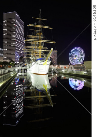 日本丸　みなとみらい　横浜夜景 6146309