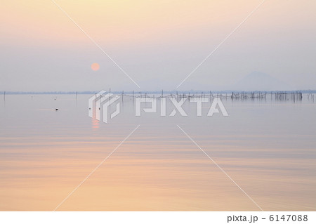 琵琶湖の日の出 琵琶湖の日の出 6147088