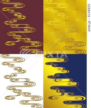 和の流水模様 6148935